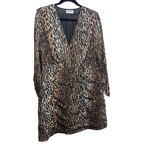 RIXO London Leopard Mini Dress Sz. XL - Picture 5 of 9